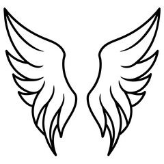 Angel Wings (no figure) icon vector