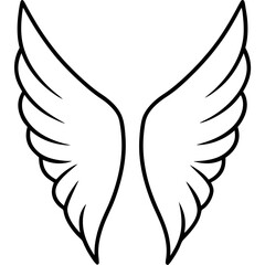 Angel Wings (no figure) icon vector