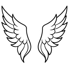 Angel Wings (no figure) icon vector