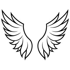 Angel Wings (no figure) icon vector