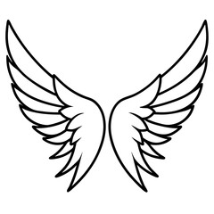 Angel Wings (no figure) icon vector