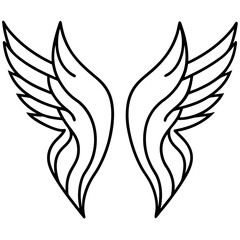 Angel Wings (no figure) icon vector