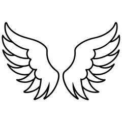 Angel Wings (no figure) icon vector