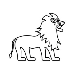lion icon. isolated vector image for emblem and logo. courage, valor and power symbol.