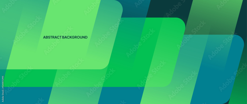 Fototapete green abstract geometric shapes on a futuristic concept background. the regular sloping lines create
