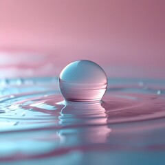 glass sphere with water drops