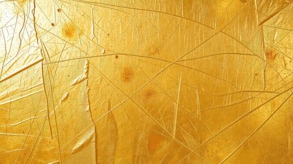 Brilliant golden surface with intricate lines and subtle imperfections creates a luxurious and textured background for designs
