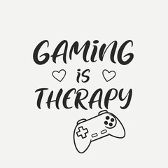 A gaming typography design, Gaming is Therapy