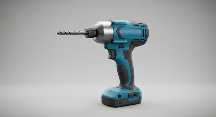 Modern Cordless Impact Driver with Drill Bit - Power Tool Stock Photo