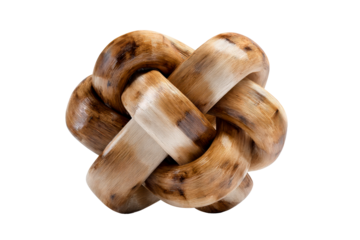 Knot sculpture on transparent background for art display