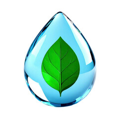 Nature-inspired water drop art studio setting digital illustration clean modern design