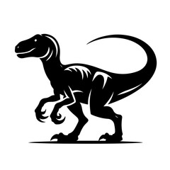 Premium Vector Collection of Fierce Velociraptor Silhouette Icons for Prehistoric and Design Projects