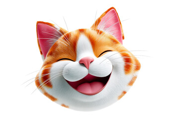Happy orange cat with a joyful expression and playful demeanor