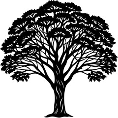 Obraz premium vector tree silhouette