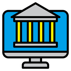 Online Banking  Icon Element For Design