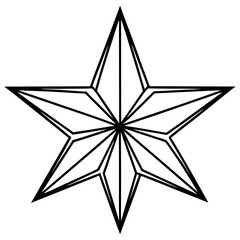 Obraz premium Christmas Star line art vector