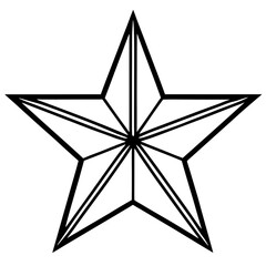 Christmas Star line art vector