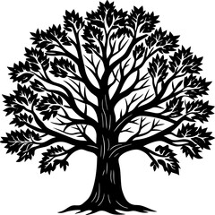 Obraz premium vector tree silhouette