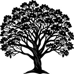 Obraz premium tree silhouette vector
