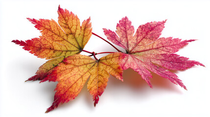 Fototapeta premium Vibrant Autumn Maple Leaves Isolated on Transparent Background