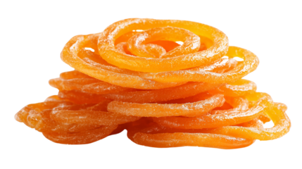 Sweet Jalebi Isolated on Transparent Background
