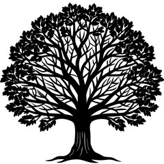 Obraz premium vector tree silhouette