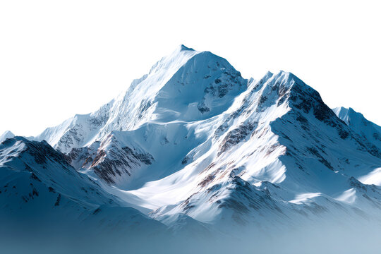 Fototapeta Majestic snowy mountain range under clear sky in daylight