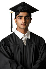 Indian American male model with Ivy League isolated on transparent background