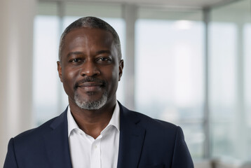CEO, professional entrepreneur, executive manager, corporate leader, 50 years old. Successful business investor, confident in his office