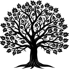 Fototapeta premium black and white tree