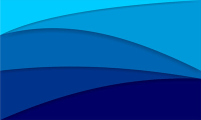 Layered Blue Abstract Paper Cut Background with Modern Gradient for Business and Digital Use