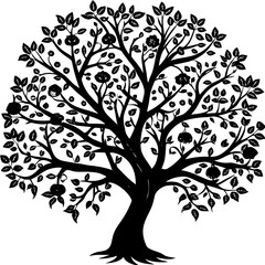 vector tree silhouette