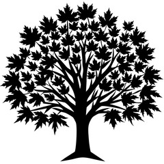 Obraz premium black and white tree