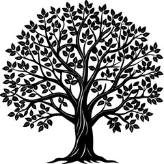 vector tree silhouette
