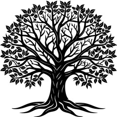 Obraz premium vector tree silhouette