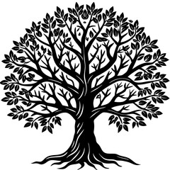 Obraz premium vector tree silhouette