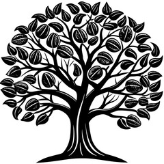 Obraz premium black and white tree