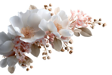 Beautiful floral arrangement with white blooms and delicate accents