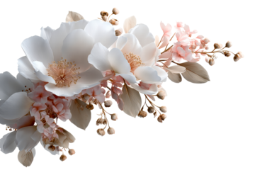 Beautiful floral arrangement with white blooms and delicate accents