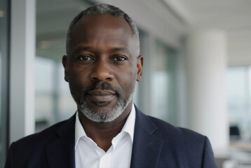 CEO, professional entrepreneur, executive manager, corporate leader, 50 years old. Successful business investor, confident in his office