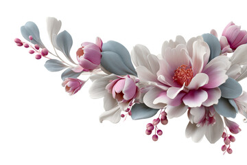 Vibrant floral arrangement featuring peonies and foliage