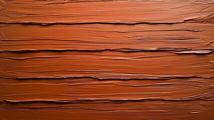 Close-up of textured brown paint applied in horizontal strokes, creating a rough and layered abstract pattern.