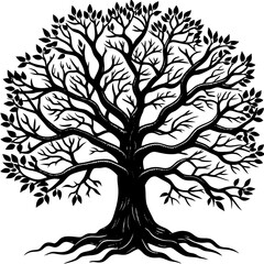 Obraz premium tree silhouette vector