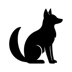 Fox silhouette vector graphic illustration animal wildlife nature predator mammal canine art design icon