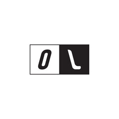Monogram Logo Design Unique Simple Bold OL Initial Alphabet Vector Alphabet