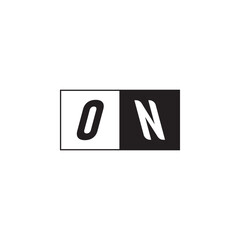 Monogram Logo Design Unique Simple Bold ON Initial Alphabet Vector Alphabet