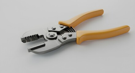 Obraz premium Professional-Grade Wire Strippers with Yellow Handles - 3D Render