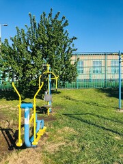 Exercise equipment for individuals with special needs in public park