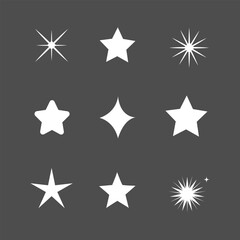 star icon design black and white 