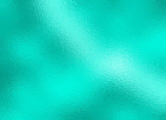 Soft Blue turquoise foil glass texture background. Abstract gradient bright light reflection and shiny rough texture surface. Glass effect background